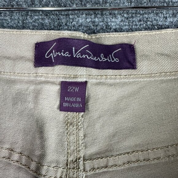 Gloria Vanderbilt Jeans Womens 22W Amanda Tan Cotton Stretch Pockets - Picture 5 of 10